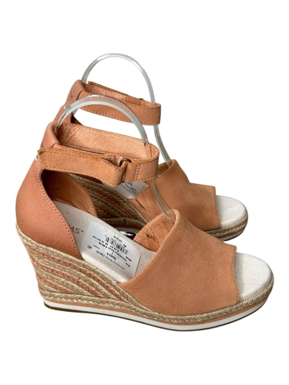 Tom's Marisol Sandal Wedges Sandy Beige Suede Size 7 NWT - Picture 2 of 11